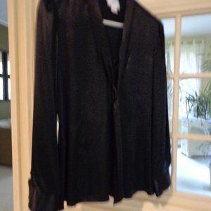 Kate Hill  black silk  blouse  NWT